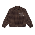 Plaid Full-Zip Track Jacket