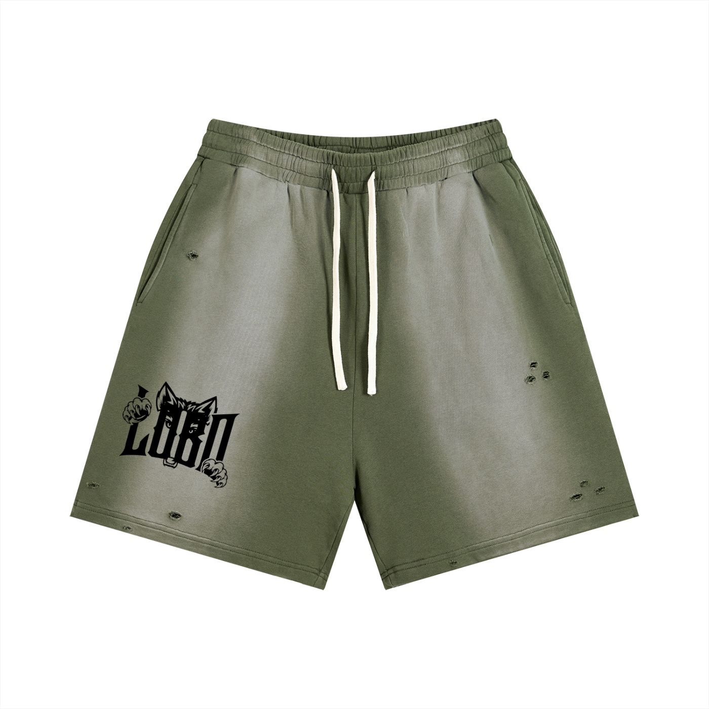 Sun Fade Distressed Shorts